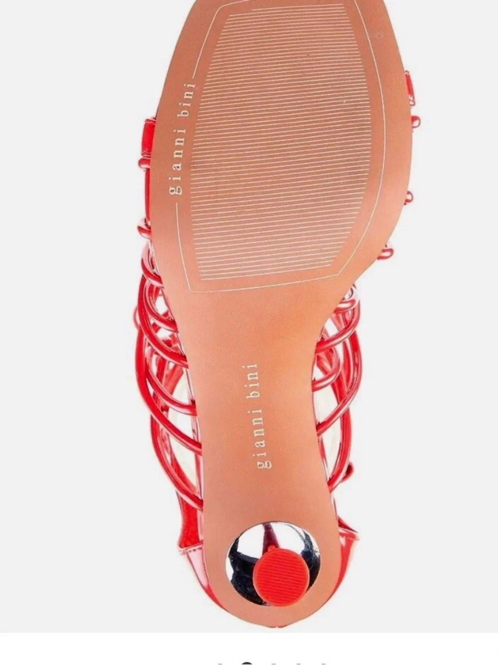 Gianni Bini Red Lace-Up Patent Stilettos